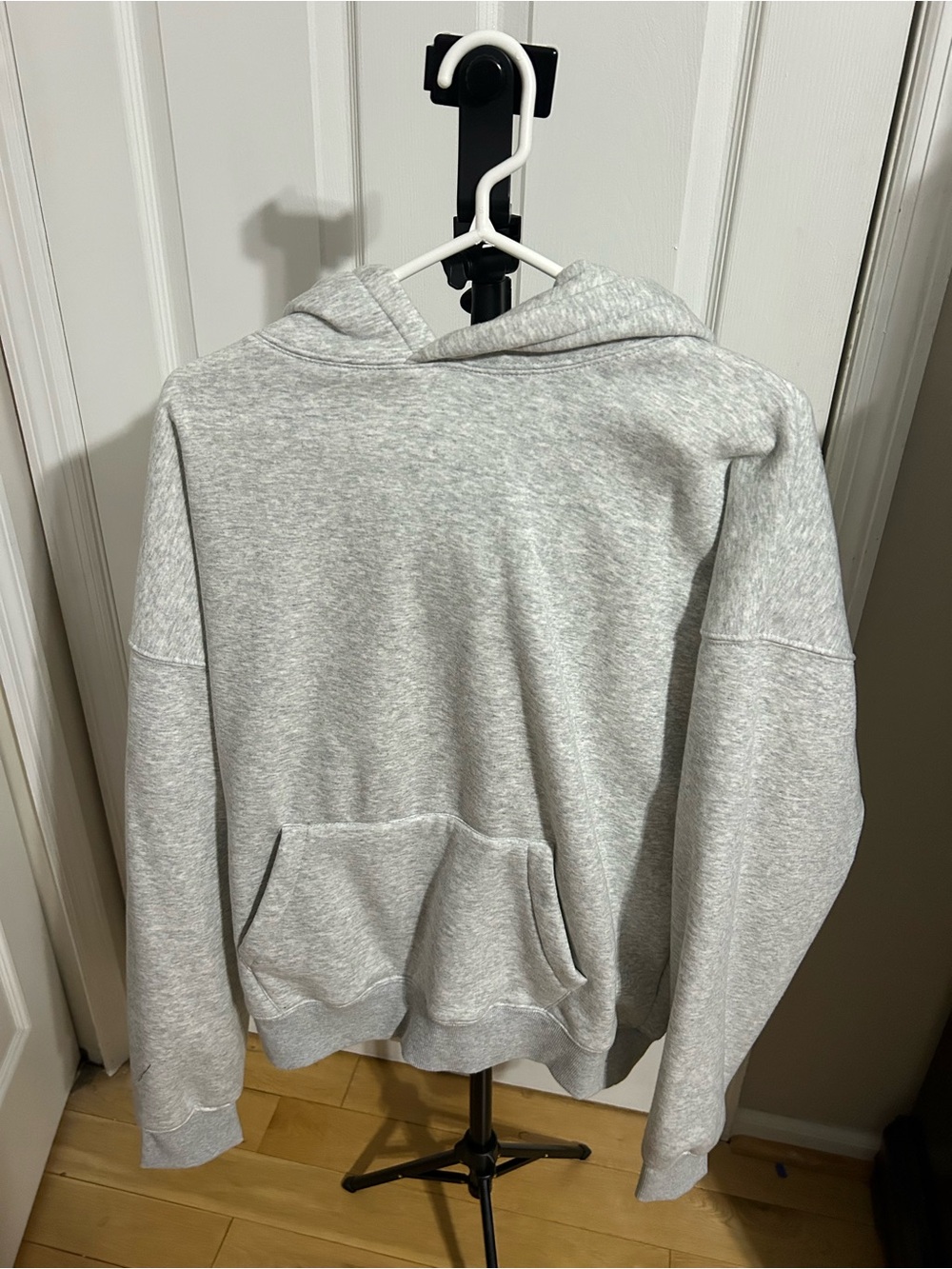 Fashion Nova Light Gray Men's Hooded Pullover Sweatshirt